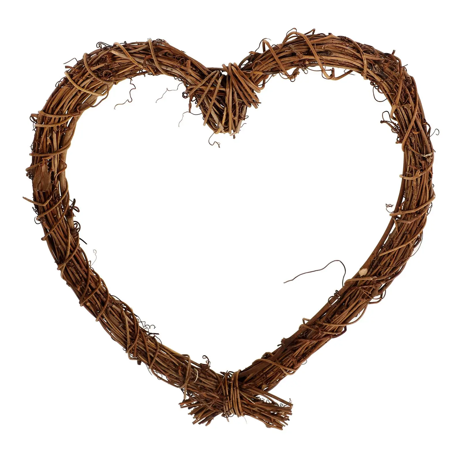 

Heart Shaped Rattan Wreath Frame Decorative Vine Garland DIY Material for Flower Arrangement Christmas Home Decor