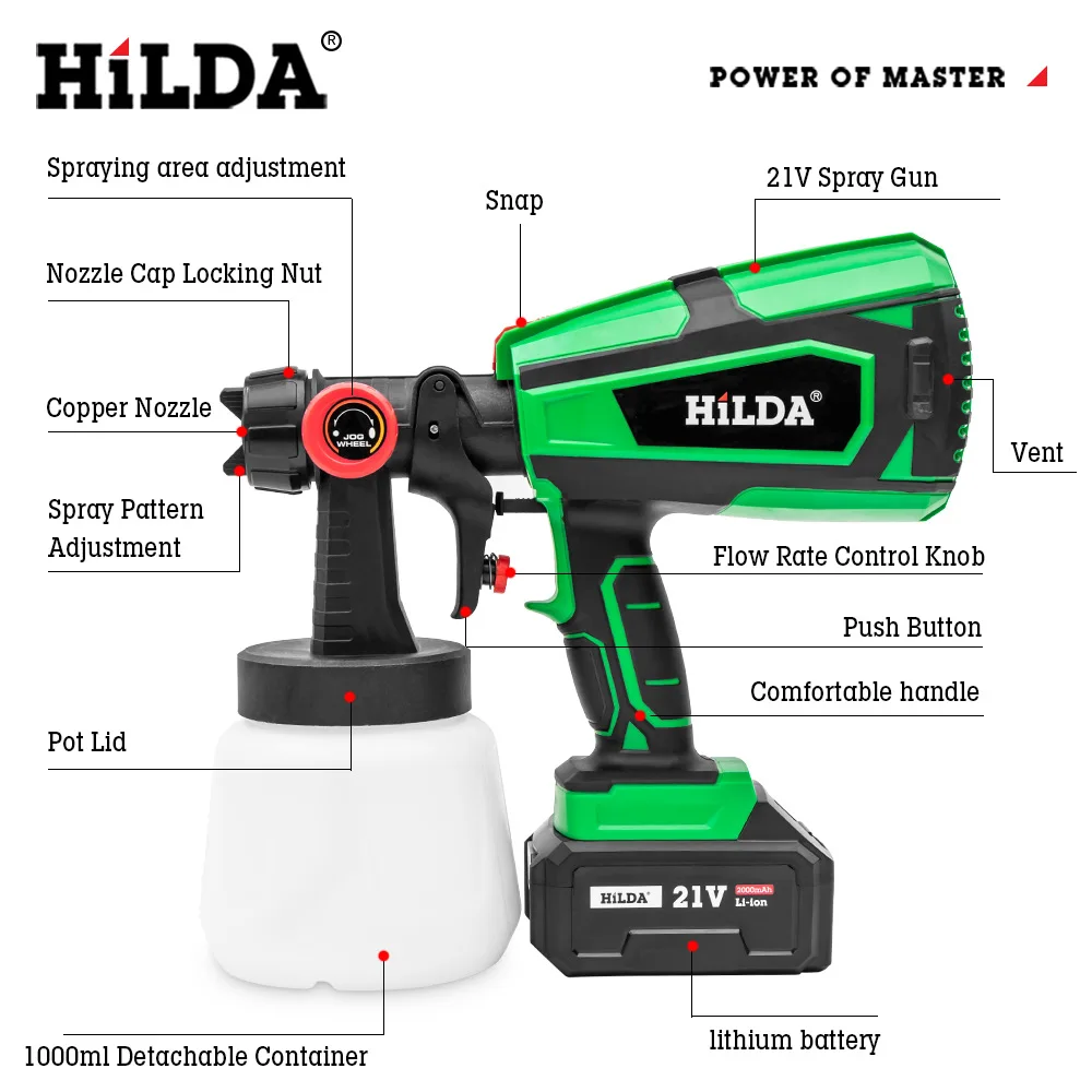 HiLDA wireless lithium electric spray gun indoor workplaces disinfection disinfection spray amazon tool at home