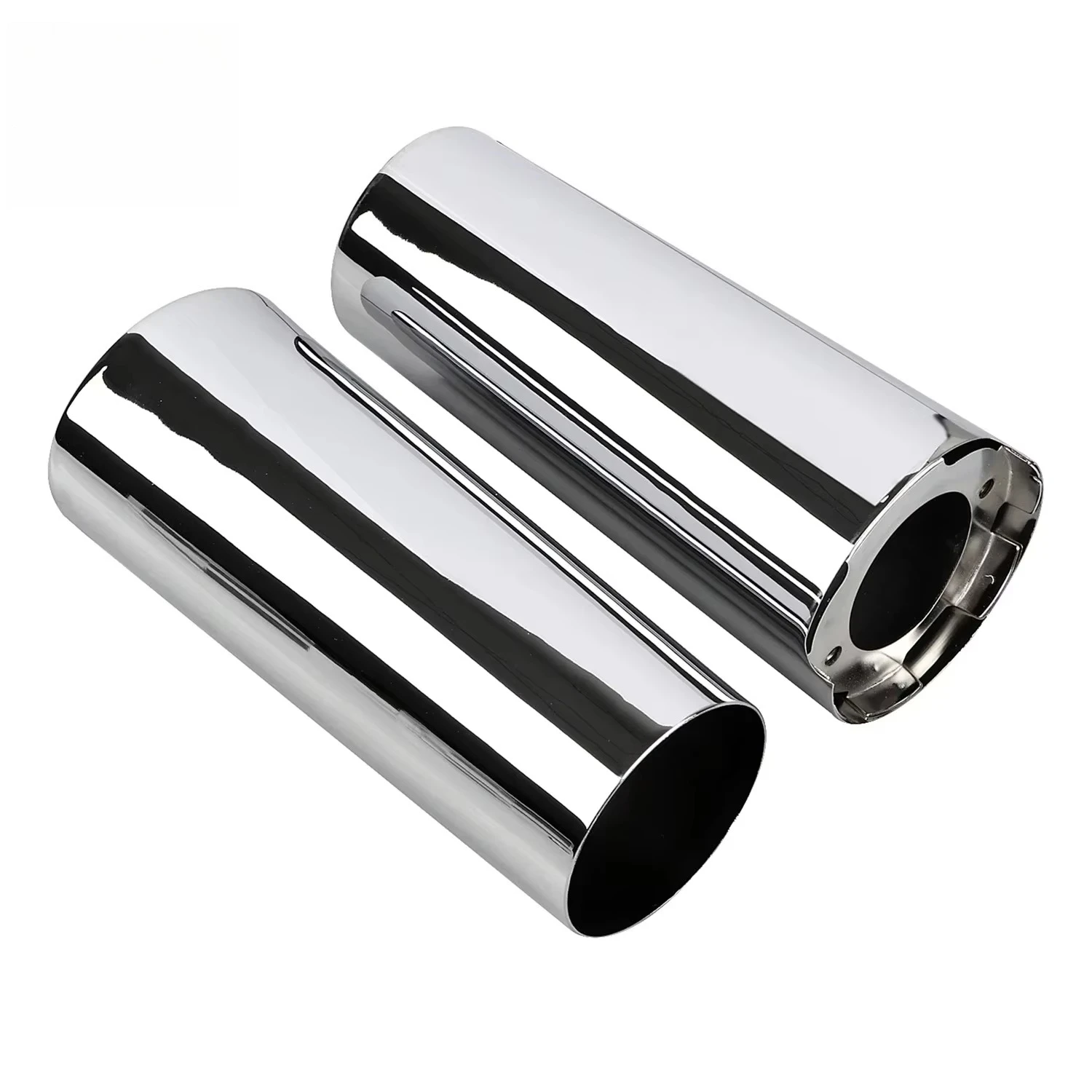 Moto For Harley 2014-2023 Touring and Trike Models 2" Over Stock Length Chrome Smooth Extended Motorcycle Fork Slider Covers