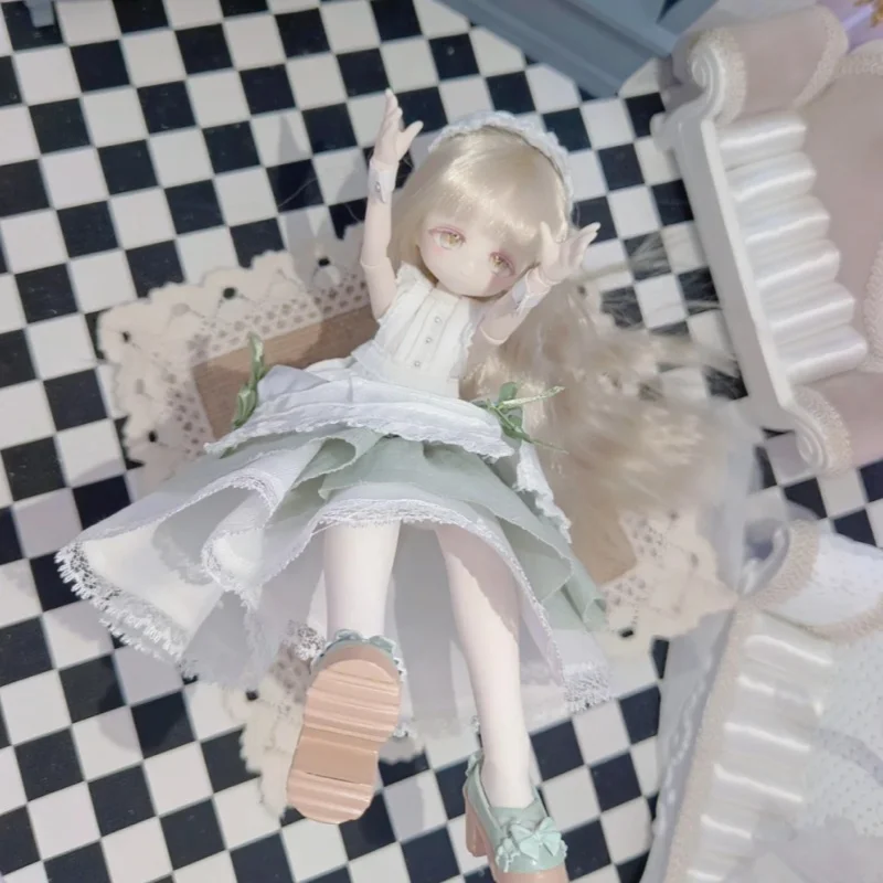 Authentic 1/8 Mjd Momotale Rabbit Tea Party Spring Lily Of The Valley Whispers Series Kawaii Style Diy Mjd Collectible Toys