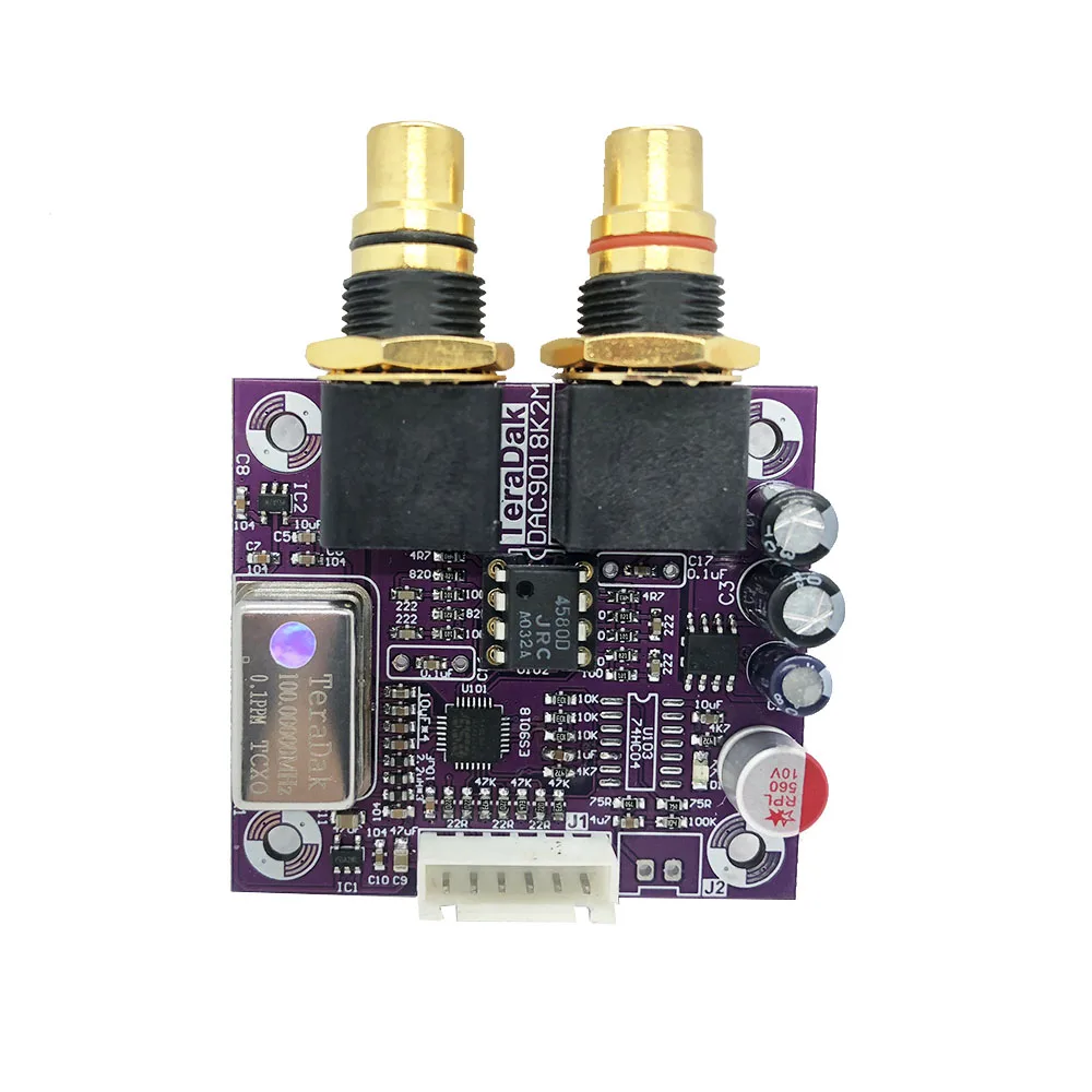 Nvarcher ES9018K2M Expansion Board I2S HiFi DAC Digital Audio Sound Card Decode  Encoder For Raspberry Pi 2B 3B 3B+ 4B