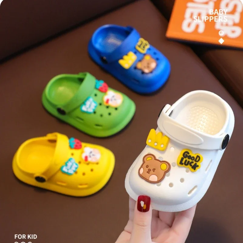 

Comfort Kid Shoes Kid Sandals Summer New Cute Little Bear Sandals for Girls Non Slip Dual Purpose Slippers Cartoon Boys' Sandals