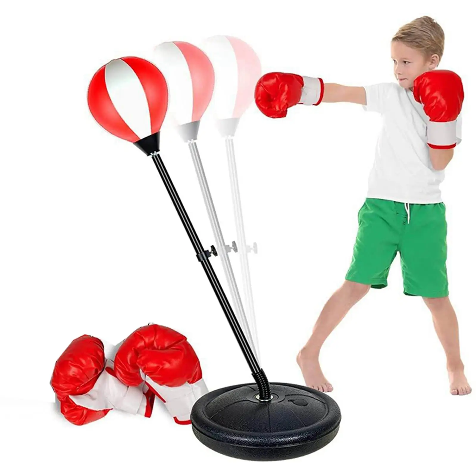 Punching Bag for Kids Height Adjustable Boxing Set for Presents Junior Boys