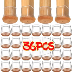36/1PC Siliconen Stoelpoot Vloerbeschermer Antislip Meubelpads Voor Tafel Stoelpoten Beschermen Geluid verminderen Rubberen Stoelpootkussen