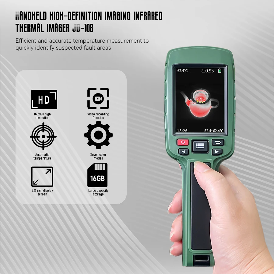 2026 New Handheld Thermal Imaging Camera Industrial 20-440C HD Resolution PCB Pipe Inspection Fire Safety Thermal Imager