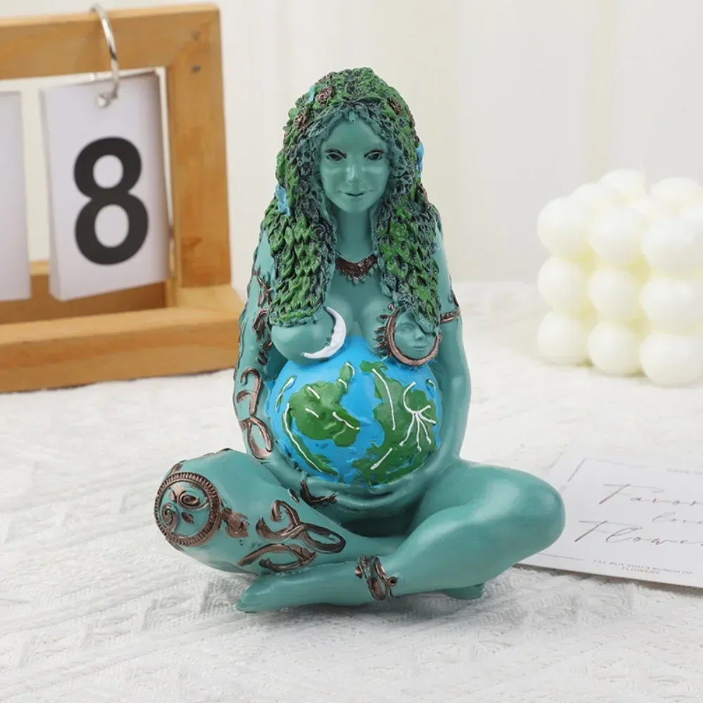 Crossing Mother Earth Resin Ornament Gaia Art Goddess Plastic Resin Crafts Ornaments Decoration, home accessories