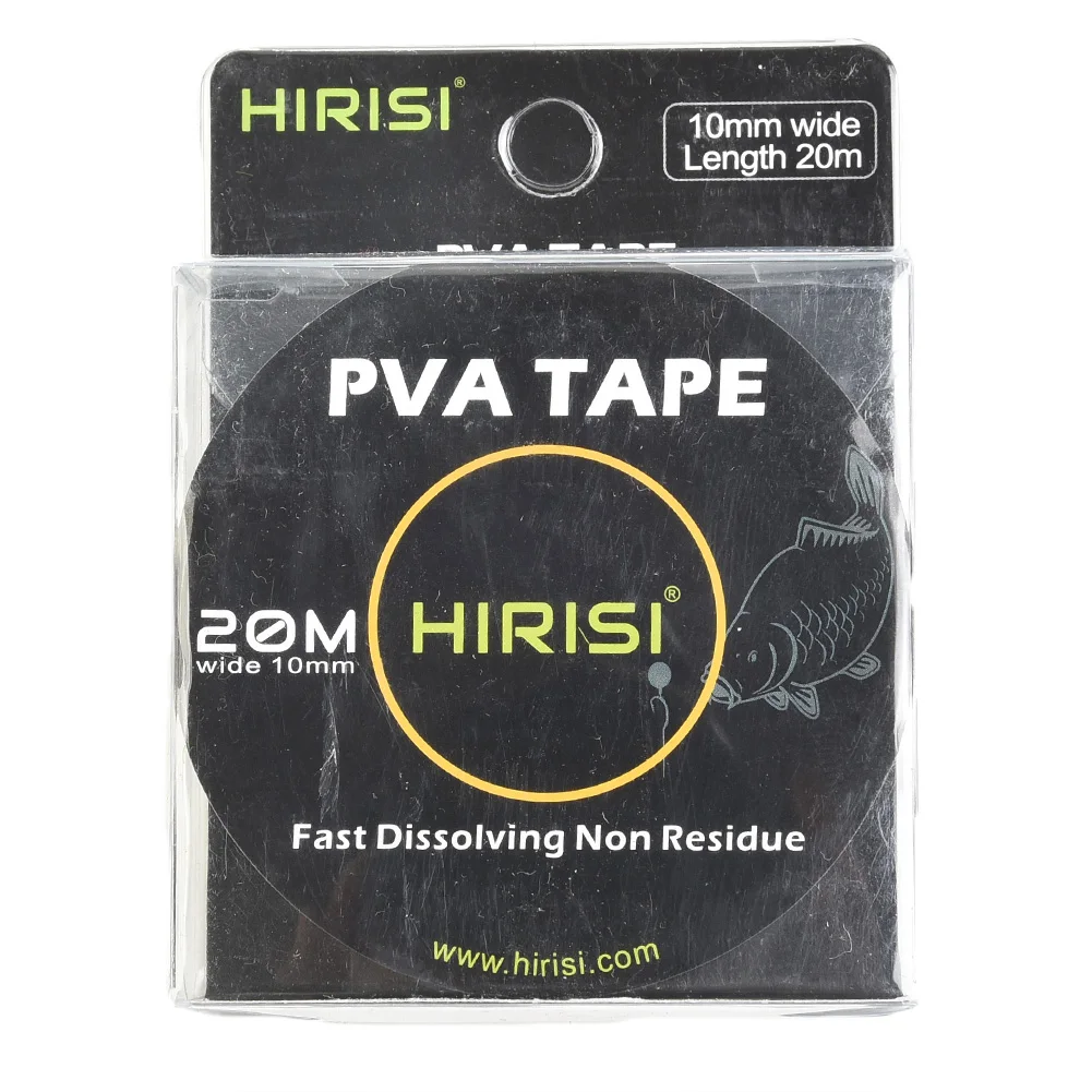 Water Soluble Film Dissolving Tape PVA Bait String PVA Tape Hydrosol Terminal Tackle 10mm/0.39inch 25m Fast Water Dissolving