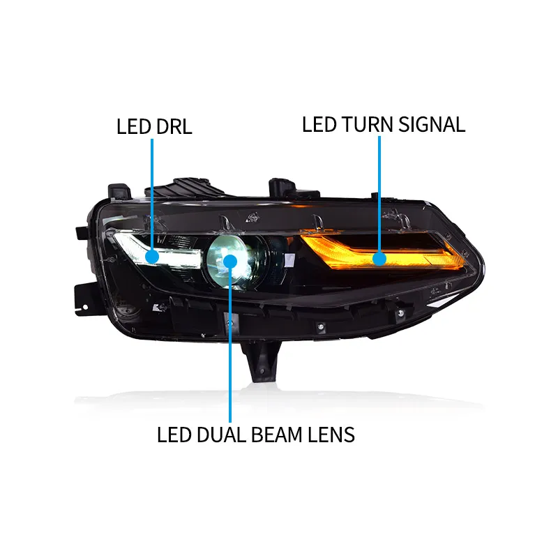 Car Styg Head Lamp for Chevrolet Camaro 2020-2023 Headlights LED Headlight Projector Lens DRL Auto Accessories