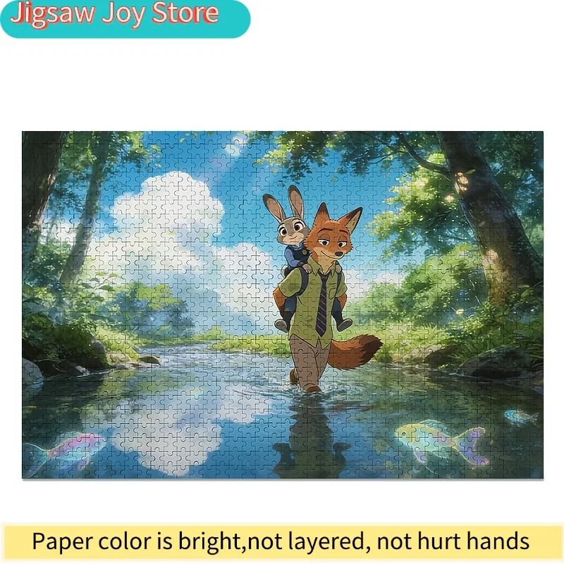 1000 ชิ้น จิ๊กซอว์ดิสนีย์ เครซี่ ซิตี้ จูดี้ ฮอปส์ และ นิค ไวลด์ - ของแท้ / ฝึกสมอง เหมาะสำหรับทุกเพศทุกวัย ตกแต่งห้องธีม ไอเดียของขวัญ (D