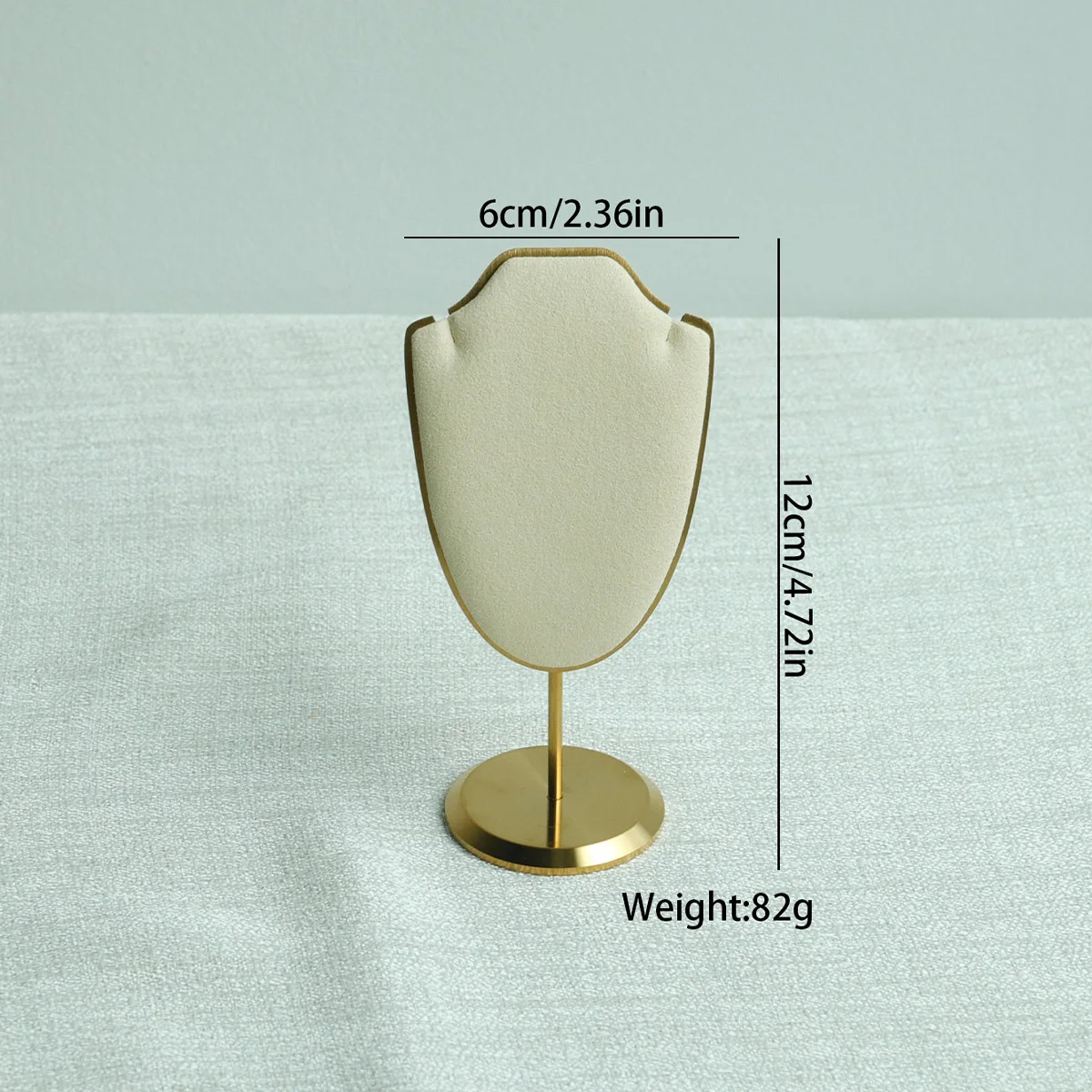 Beige Jewelry Display Props with Metal Base