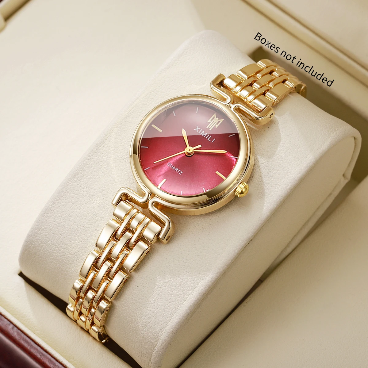 Jewelry Watches Gold - Elegant Gold Women Watch Red Dial