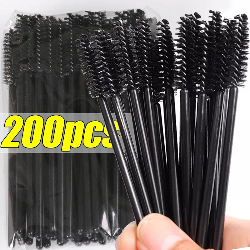 200 stücke Einweg Wimpern Pinsel Spoolies Micro Lash Mascara Wands Kämme Großhandel für Wimpern Verlängerung Make-Up Kosmetische Werkzeuge