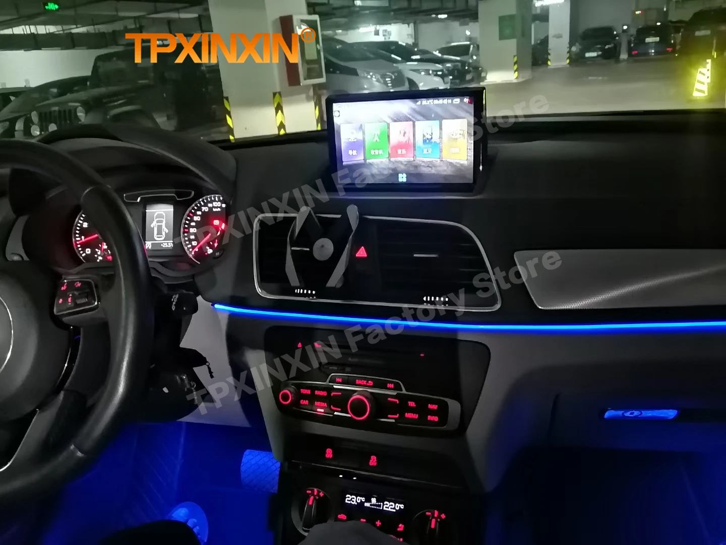 12.3 Inch Linux Digital dashboard For Audi Q3 A1 2013~2018 Carplay 8 Inch Android 14 Automotive Multimedia Radio GPS Navigation view 4