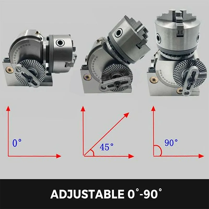 BS-0-5 Dividing Head Indexing Head Semi Universal With Indexing Plates, Tailstock & 125mm 3-Jaw Chuck for Drilling Milling