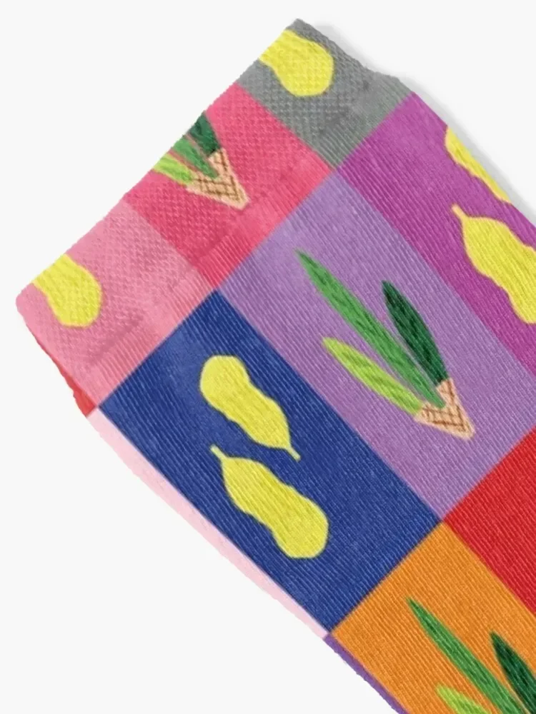 Lulav and Etrog Pop Art Grid Socks shoes ankle Mens Socks Women's