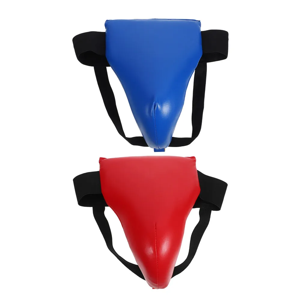 2Pcs Boxing Groin Guard Breathable Wear-Resistant Lightweight Sparring Protector Elastic Strap for Training