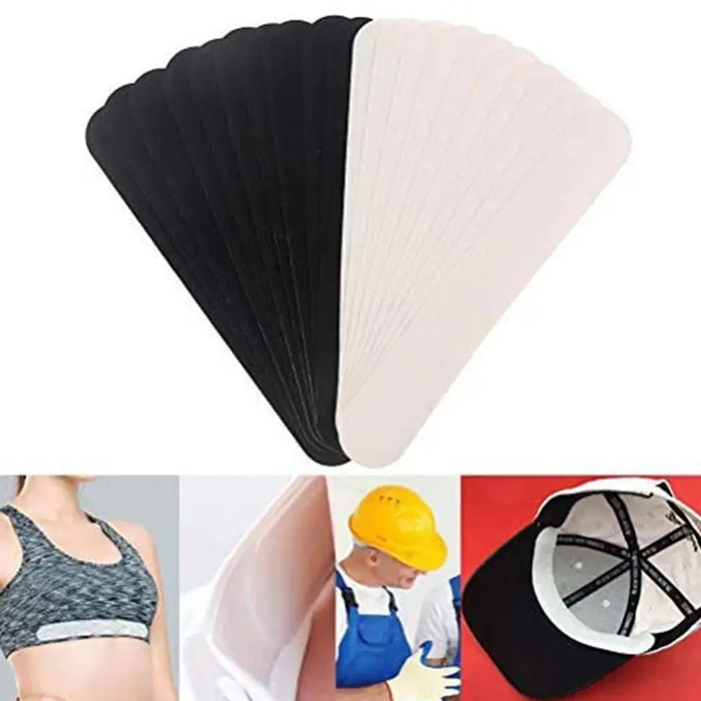 10pcs/bag Hat Sweat Guard Bands Liner Protector Cap Sizing Tape Size Reducer Caps Hats Saver for Summer White/Black