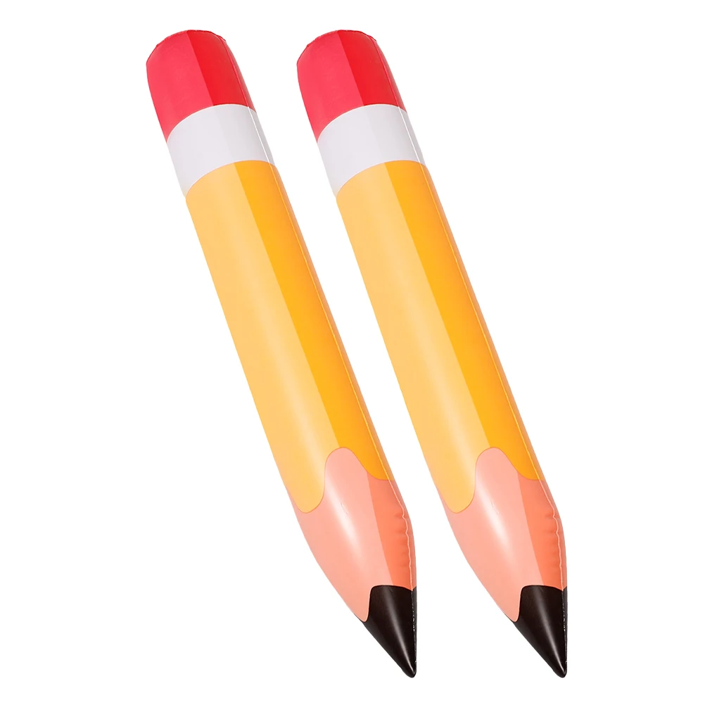 

2Pcs PVC Inflatable Pencil Party Decorations Back To School Classroom Supplies Jumbo Balloon Pencil Props Vibrant Decor