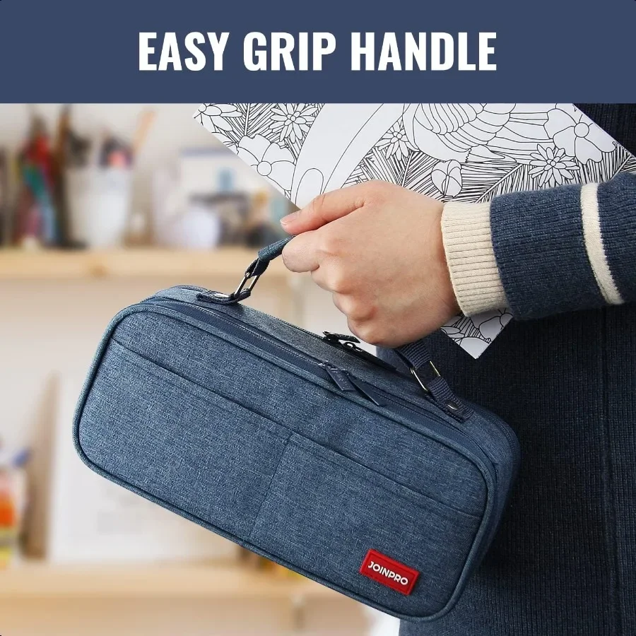 Пенал большой емкости Пенал-органайзер; Сумка для хранения на двойной молнии; Большой пенал для колледжа, школы, офиса, подростков Gi