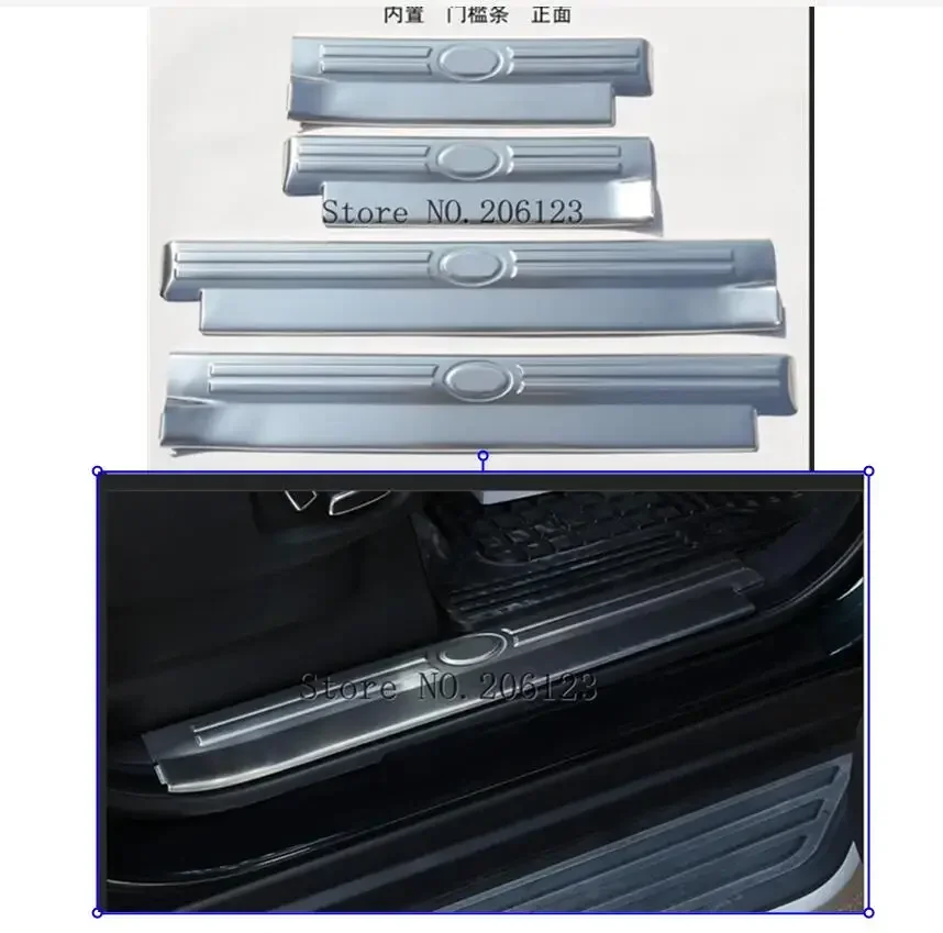 Free shipping stainless steel scuff plate door sill covers for Land Rover Discovery 4 2010-2013 car styling auto accessories