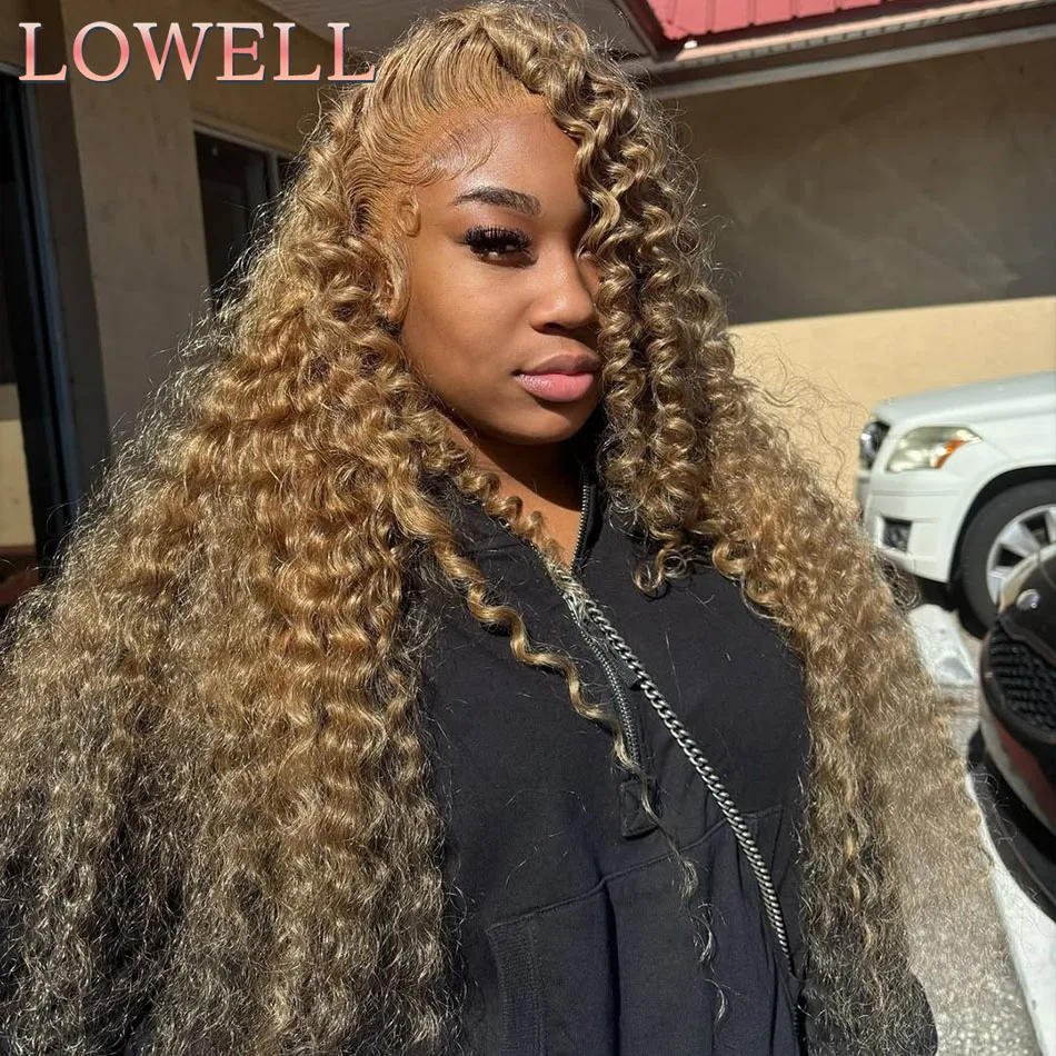 

Highlight Wig Human Hair Curly HD Transparent Lace Front Human Hair Wigs 200 Density 13x4 13x6 Deep Wave Lace Frontal Wigs