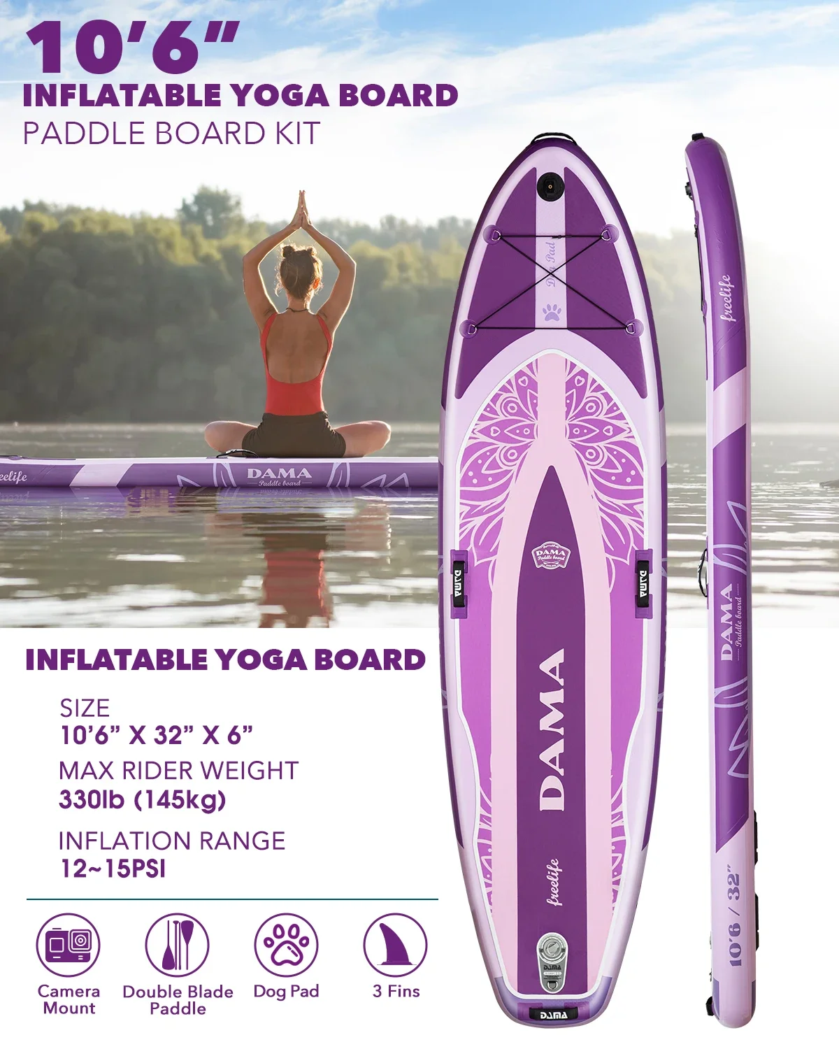 High quality new design paddleboard inflatable paddle board all round inflatable surfboard yoga board