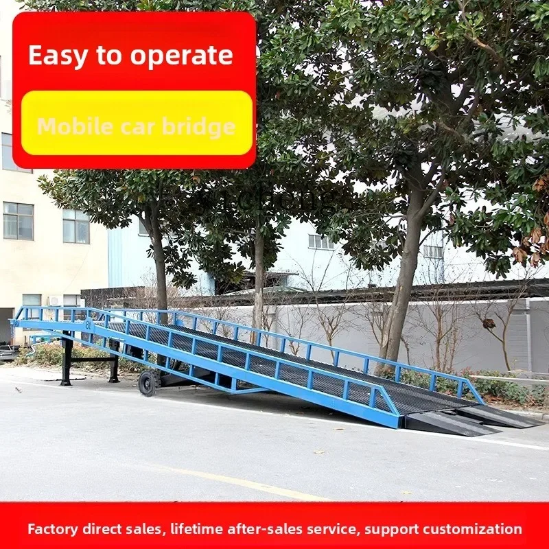 JXL6.8  mobile boarding bridge forklift ramp loading artifact up and down loading hydraulic fixed container unloading platform
