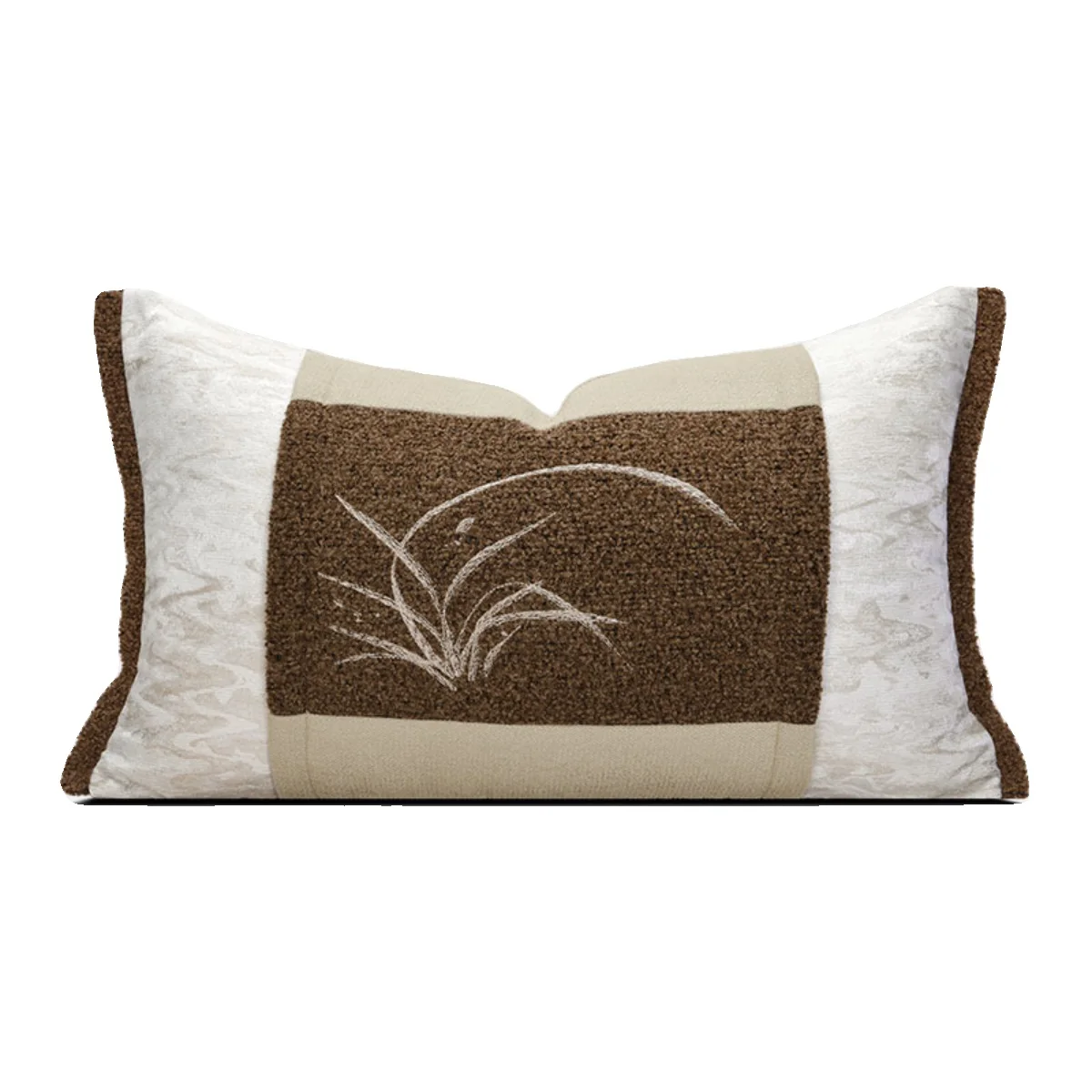 

Chinese Retro Pillows Brown Ivory Cushion Case 30x50 Decorative Pillow Cover For Sofa Chair Art Living Room Home Decorations