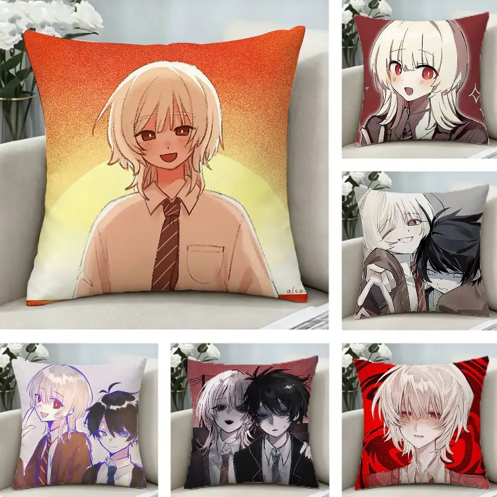 

1pc Anime S-Saihate S-Station Icons Pillow Case Pattern Printed Pillowcase For Living Room Sofa Cushion Cover