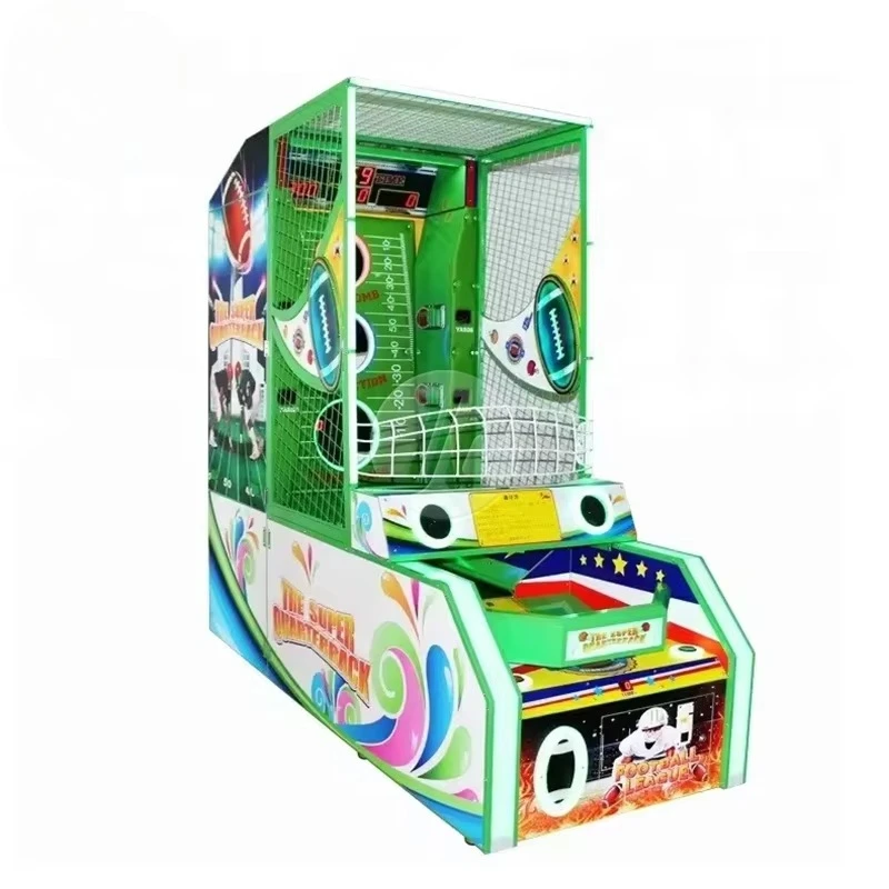Amusement Park Rugby Shooting Game Machine Coin Operated English Customizable Color