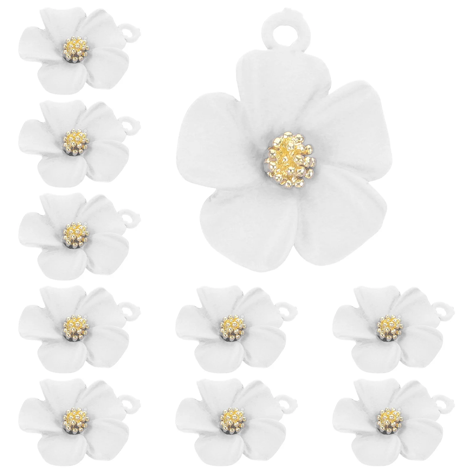 10 قطع زهرة قلادة الاكريليك سحر الأقراط خفيفة الوزن مستلزمات صناعة المجوهرات السحر السائبة لمجموعة سوار قلادة الحرفية