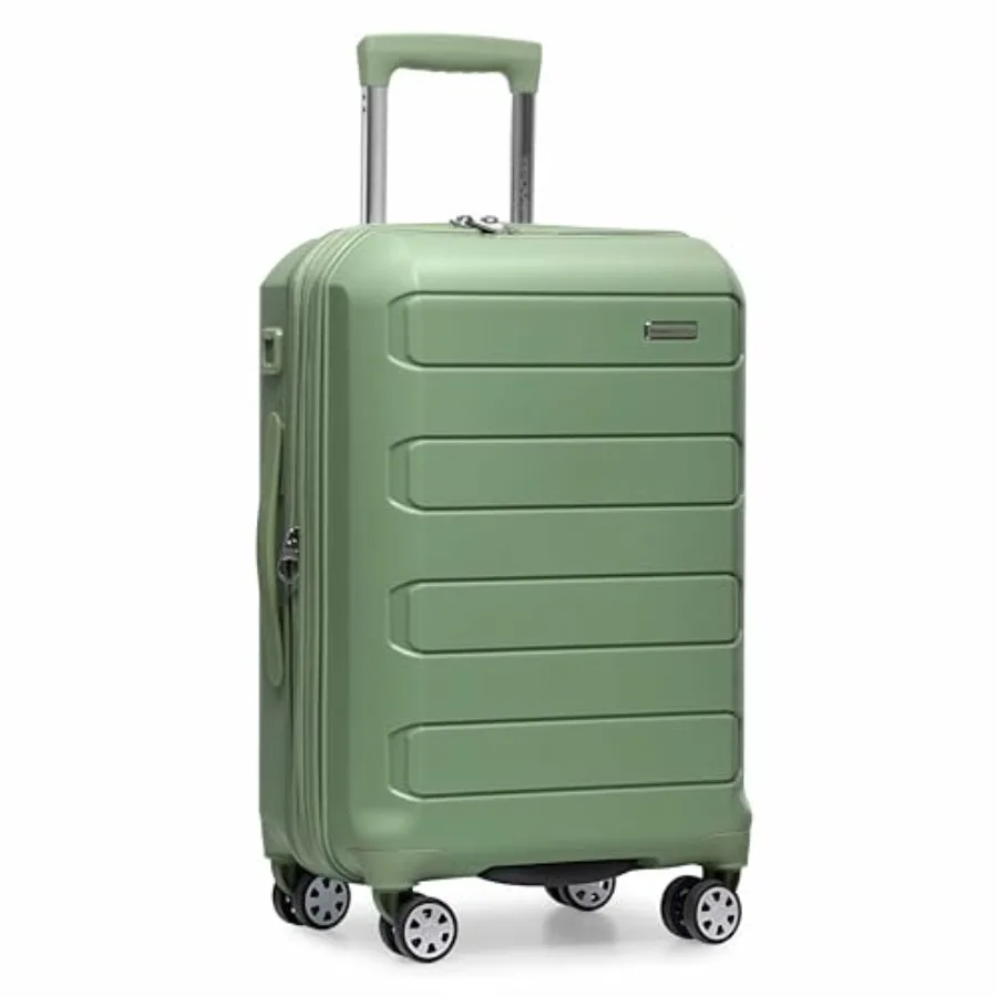 

22-Inch Carry-on Traveler's Choice Pagosa Hardshell Expandable Luggage with Spinner Wheels Green Durable Lightweight Design for