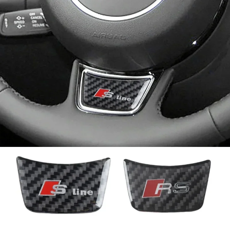 Auto Steering Wheel Sticker for Audi Sline RS S3 A7 A1 A5 A4 A3 B7 Q7 TT A6 Q5 B8 Q3 80 R8 A8 C7 B5 Q2 Accessories Car Styling