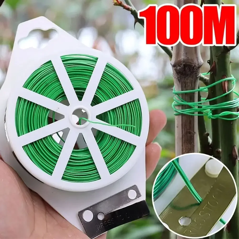 Garden Twist Ties Multifunctional Strapping Plant Climbing Reusable Self-cutting Iron Wire Cable Ties For Flower Plant Vines