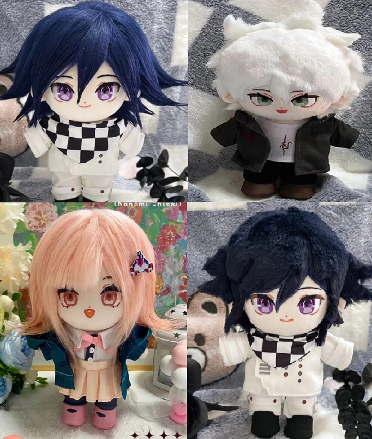 

Kokichi Oma Ouma Nagito Komaeda Nanami Chiaki Cute Anime Cosplay Dress Up Stuffed Toy Pillow Birthday Gift 20cm Plush doll