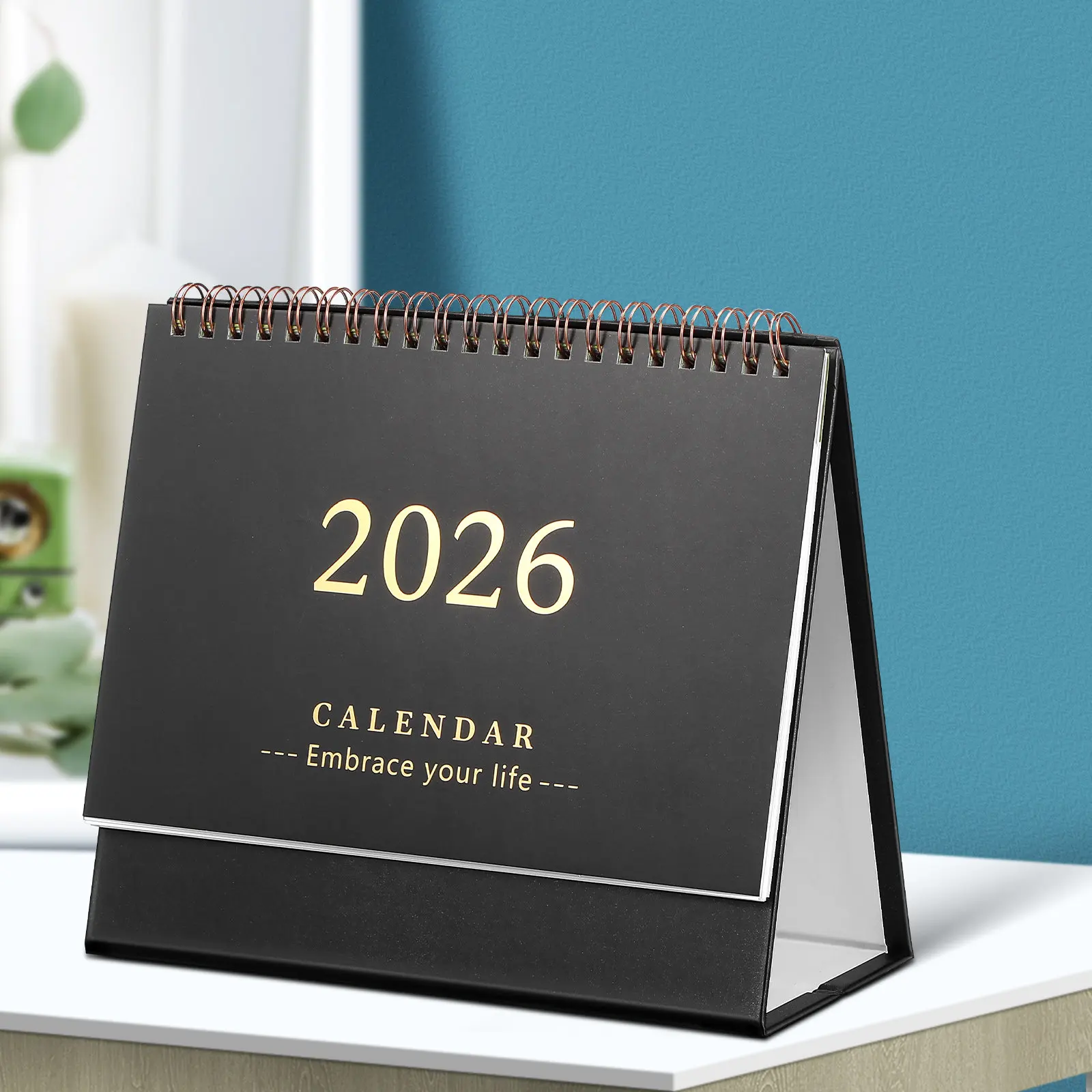 

Desktop Monthly Planner Daily Calendar 2026 Pocket Decorative Dragon Year with Organizer