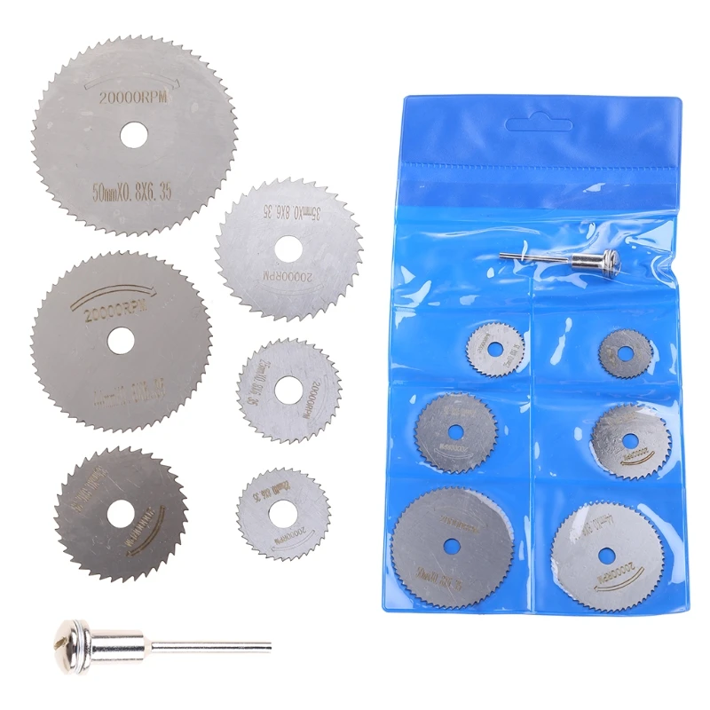 M6CF 7pcs/set Mini High Speed Steel  Web Circular Rotary Cutting  Wheel Discs