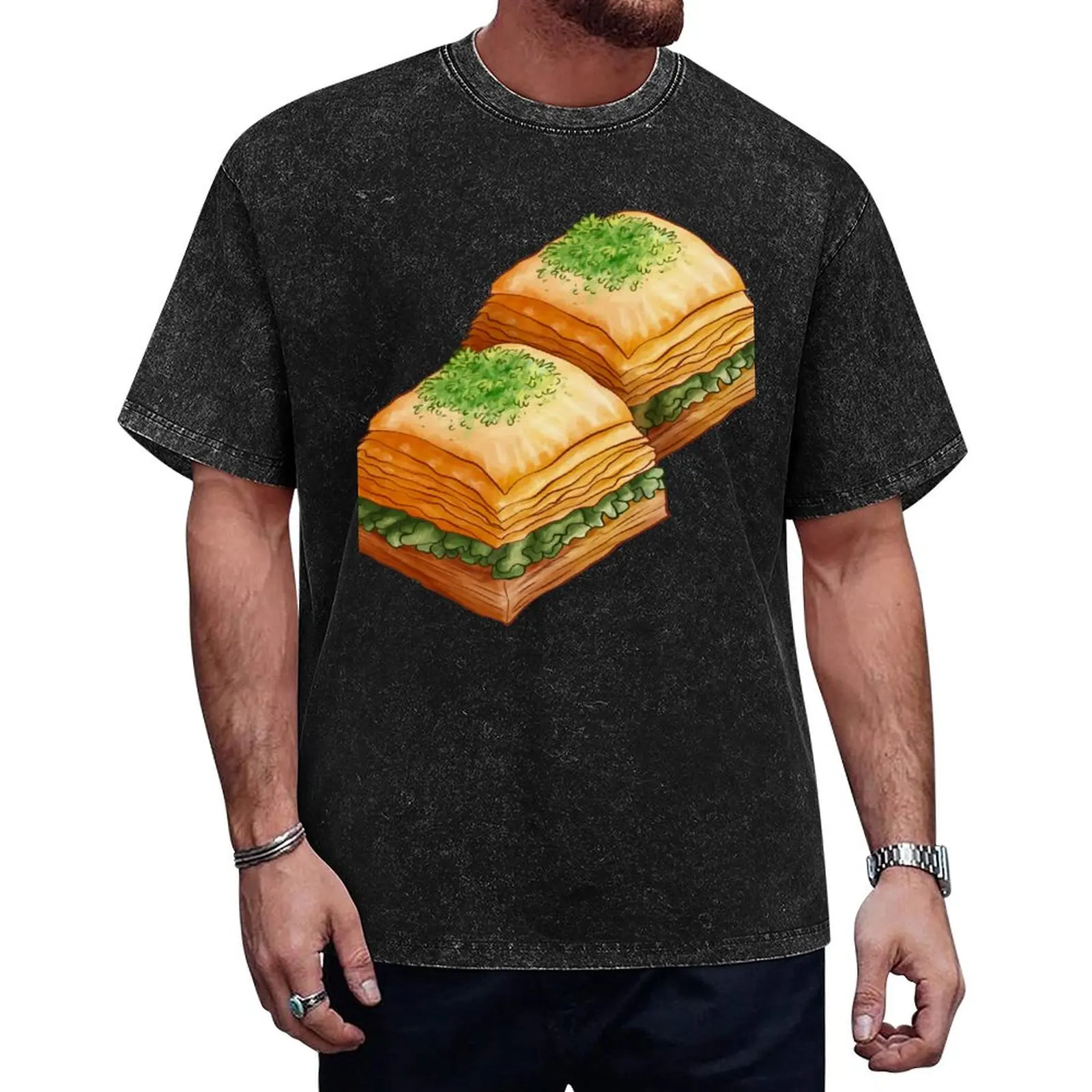 

Pistachio Baklava T-Shirt oversized shirts graphic tee mens tall t shirts
