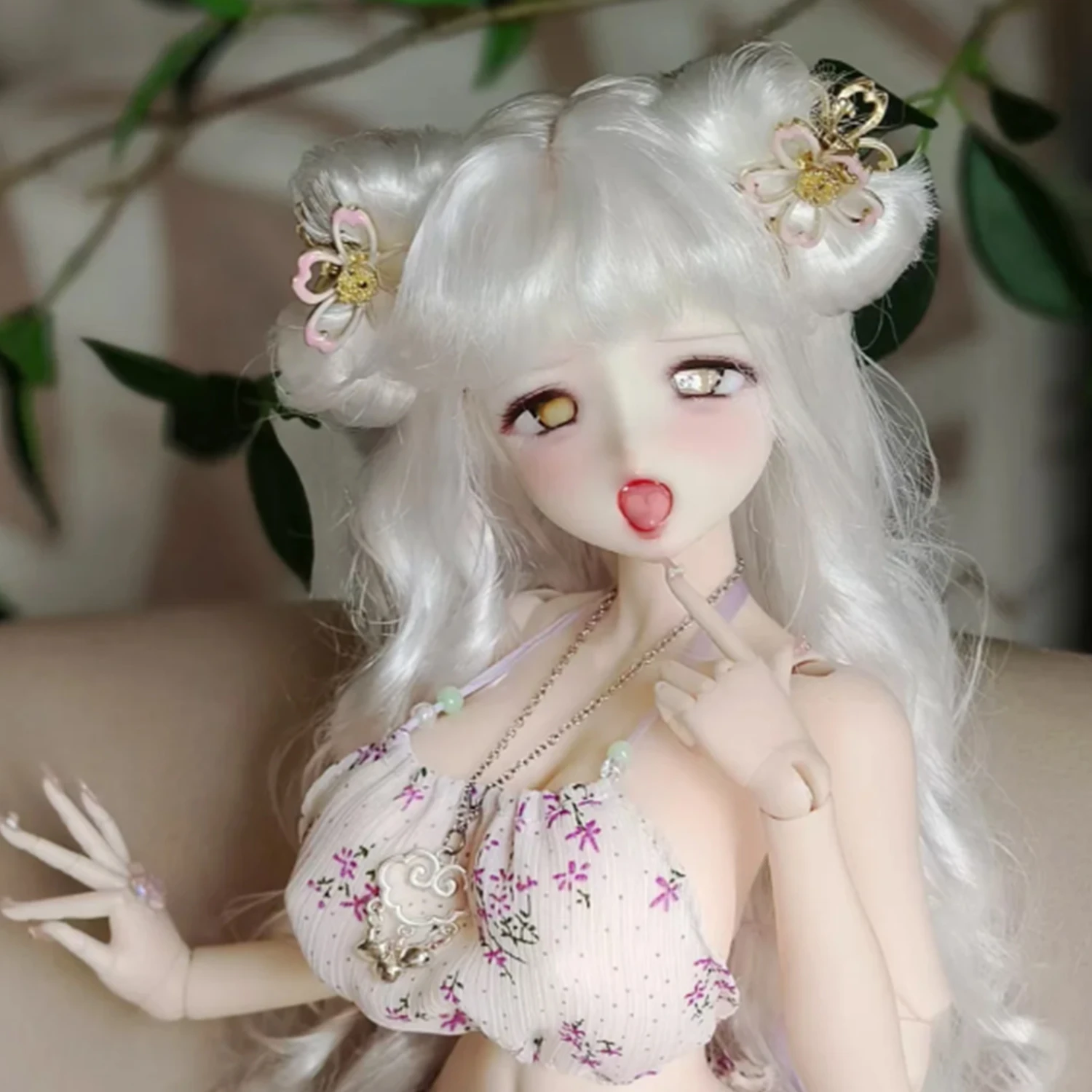 Boneca BJD 1/4 Sese Anime Expressão com olhos sorridentes boca aberta boneca coletora de resina poseable