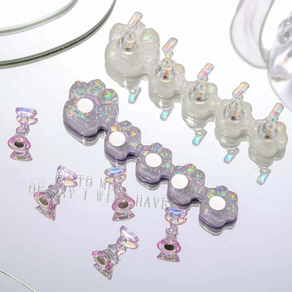 Nail Art Display Tool Cat Claw Nail Display Stand Nail Art Practice Fake Nail Tips Training Display Aurora Nail Tip Base Holder