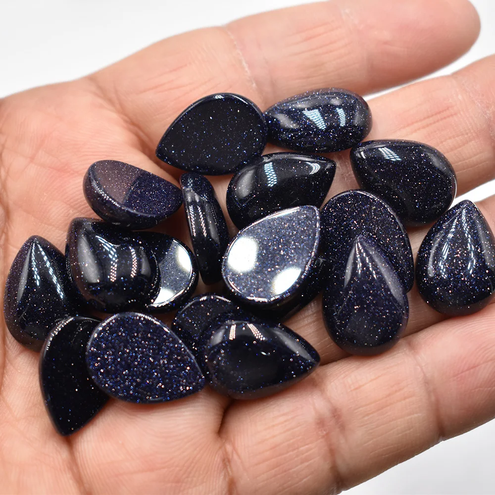 Großhandel 50 Stück/Lot verschiedene Naturstein-Cabochon-Perlen in Tropfenform 13x18mm für DIY-Schmuckzubehör Kostenloser Versand – Detail 11