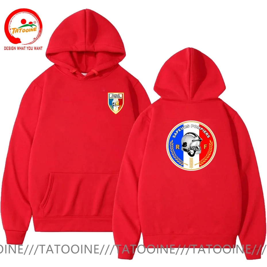 Camiseta masculina da brigada de bombeiros de Paris, França, com o tema «Sapeurs Pompiers», um modelo moderno e casual, ideal para o dia a dia.