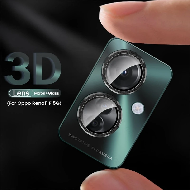 Reno11F 5G Case Matel Ring Camera Protect Glass For Oppo Reno11 F 5G Tempered Glass Lens Cover On Opo Orro Reno 11F 11 F F11 5G