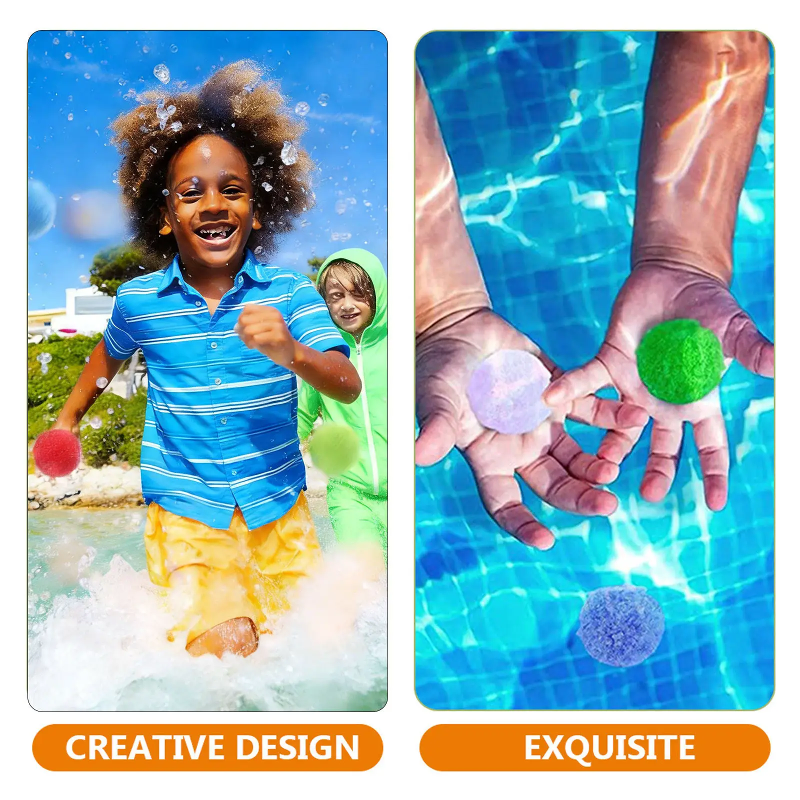 

20 шт. мячей для детей, для летних игр на открытом воздухе у бассейна, многоразовые хлопковые мягкие мячи для безопасных и веселых семейных занятий