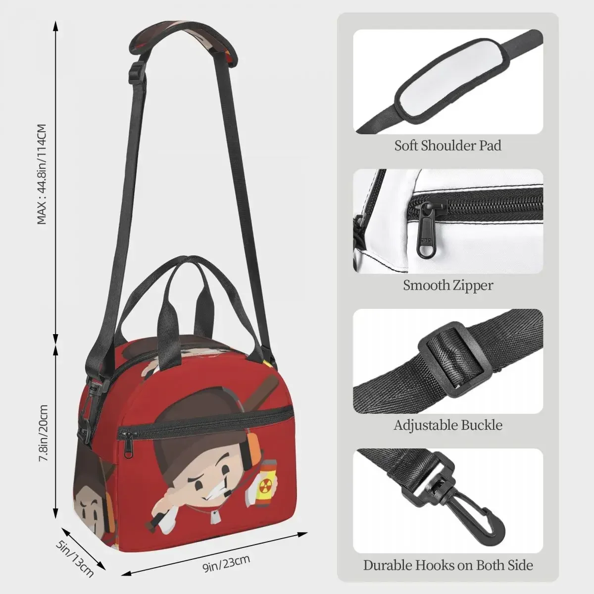 Team Fortress 2 Insulated Lunch Bag for Kids School Cooler Thermal Box Tote Portable Lunch Boxes