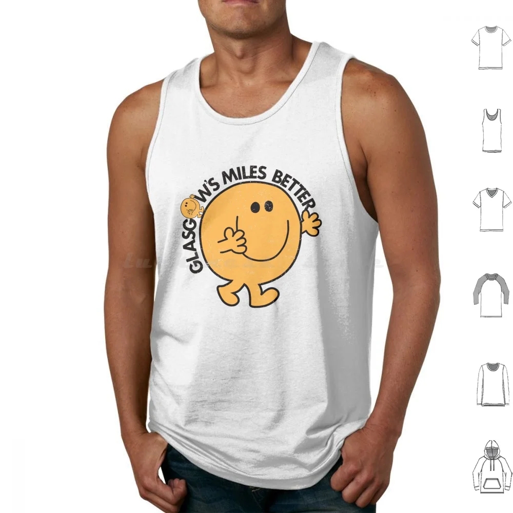 Glasgows Miles Better Tank Tops Vest sans manches Glasgow Smiles Better Glasgow Glasgows Alive City 90s 80s Retro Vintage