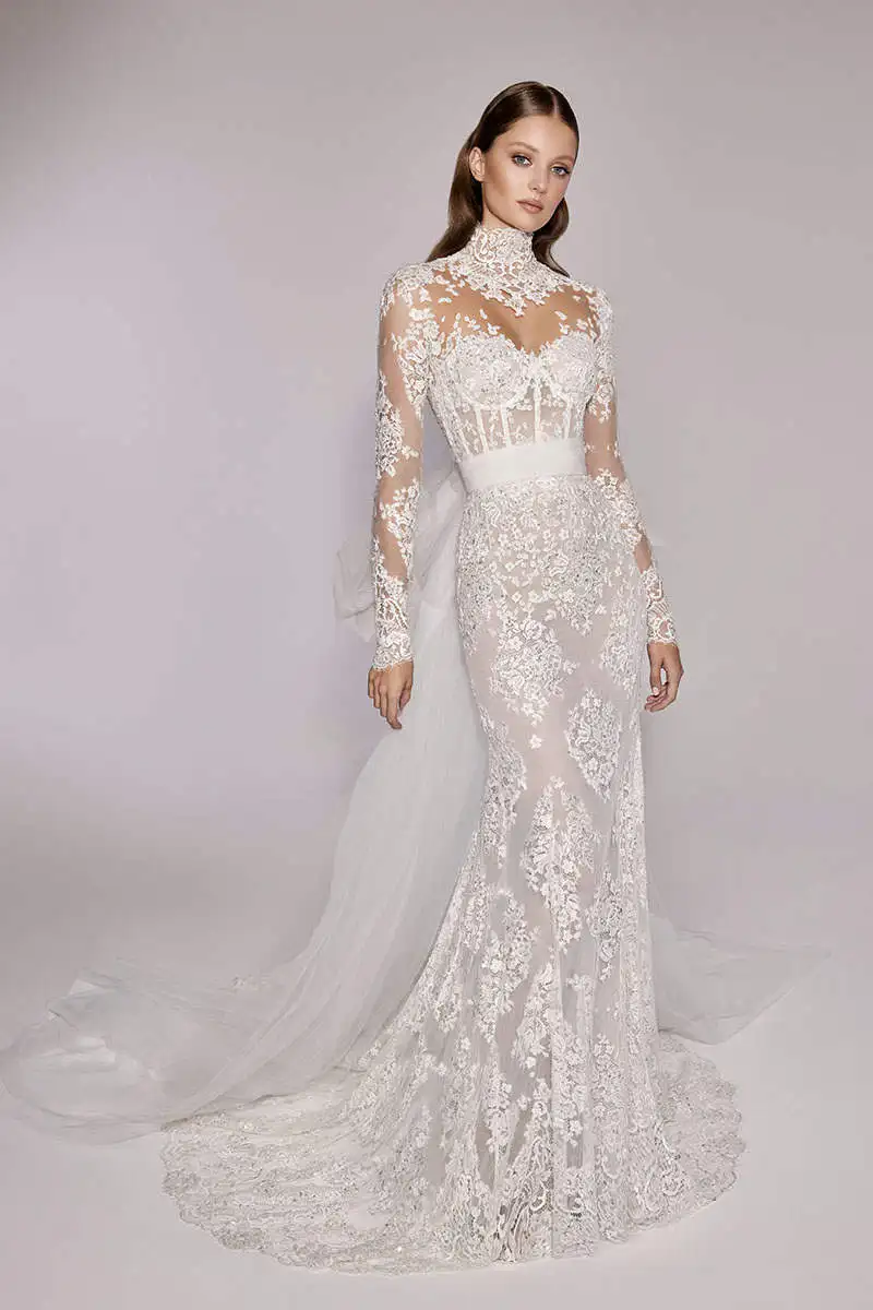 Robe de mariée sirène classique avec appliques, chérie, table de débattement, robe de patients, train de balayage, personnalisée