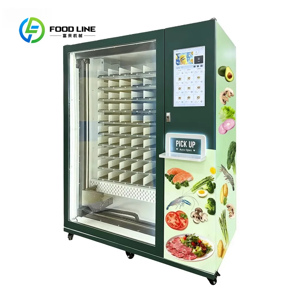 Customizable Microwave Heating Vending Machine Intelligent Hot Box Lunch Dispenser Suitable for School Factory Office Catering