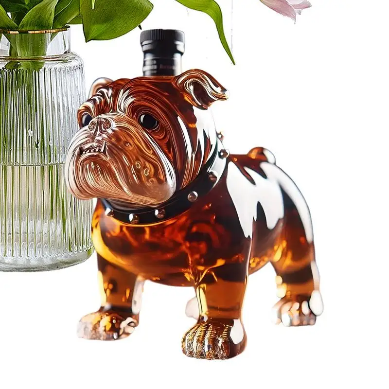 

Whiskey Bottle Dog Decanter Funny Glass Collectible Novelty for Men Home Tasting Beer Bachelor Event Wedding Collector Father's