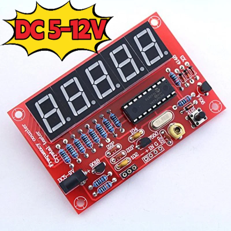 2 팩 1Hz-50MHz 수정 발진기 테스터 주파수 카운터 LED 디스플레이 모듈, 5 자리 Cymometer DIY 키트, USB/DC 5-12V 전원
